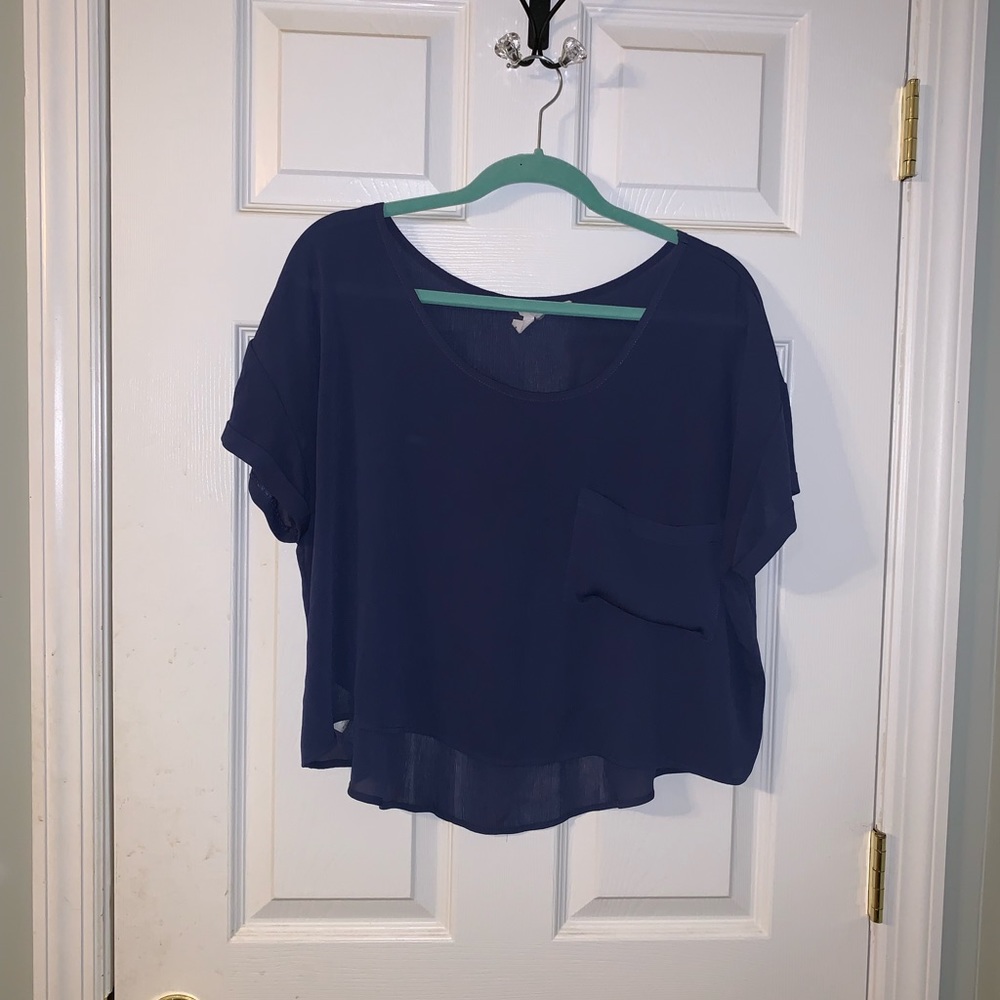 Blue/ indigo crop top